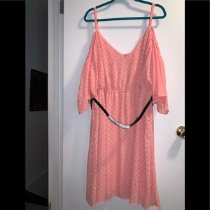 Torrid chevron cold shoulder dress w/ belt